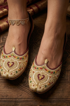 Indian-Majestic Heart Khussa