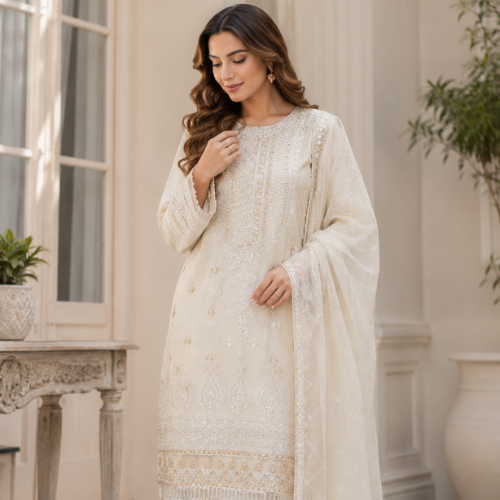 3-Piece Chiffon Set – Pure Grace and Style