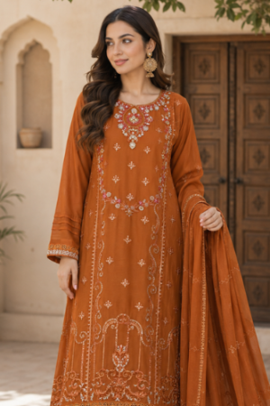 Embroidered | Chiffon 3-piece Suit