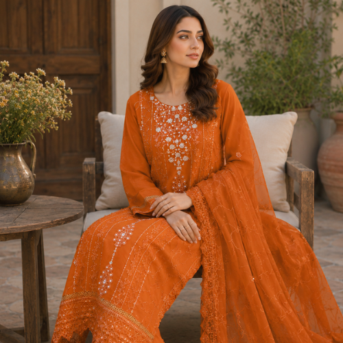 3-Piece Chiffon Set – Pure Grace and Style - Afbeelding 3